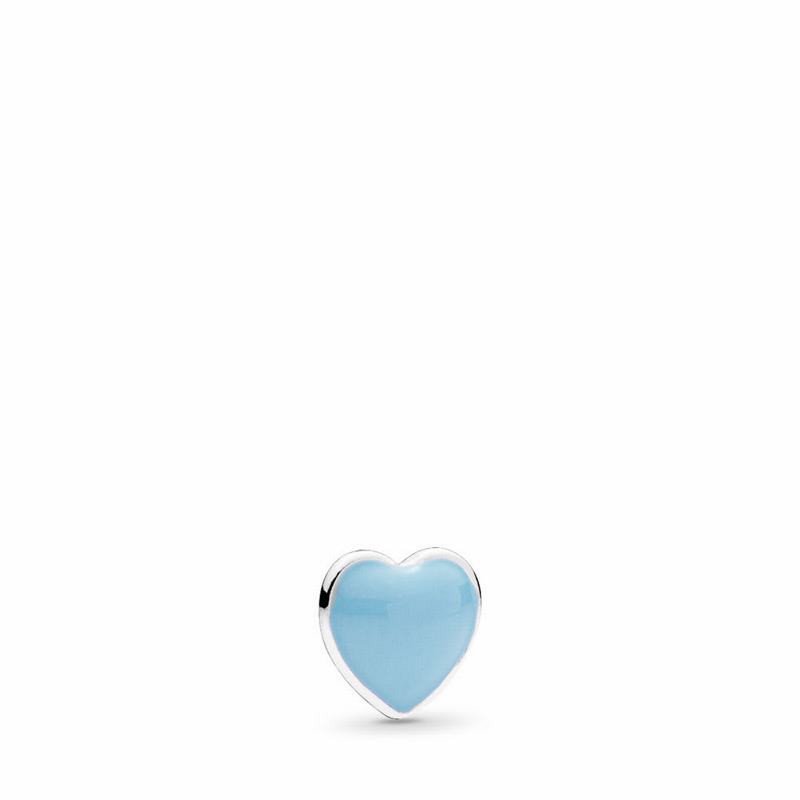 Pandora Blue Heart Petite Locket Charm NZ, Sterling Silver (896530-JSF)